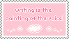 Writing is the painting of the voice stamp