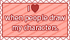 Untitled I love when people draw my characters stamp